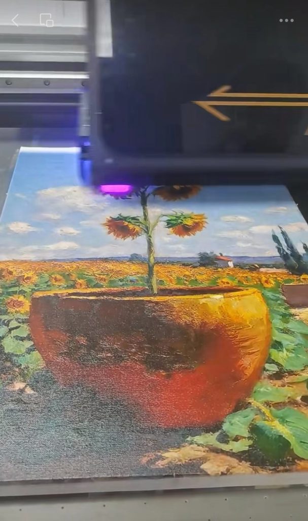 6090 uv printer How to print a beautiful oil painting? Relief with light oil, layer feeling full|uv printer manufacturer |