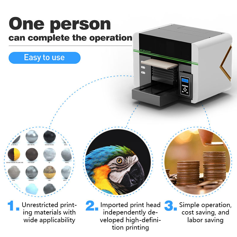 Sonpuu new model A3 series UV printer for glass, metal, acrylic, oil painting, small products, toys, phone cases, thermos cups|uv printer manufacturer |