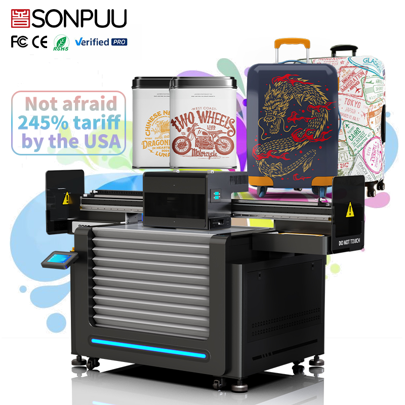 Songpu 9060 high drop uv printer for luggage, gift boxes, suitcases and packaging boxes